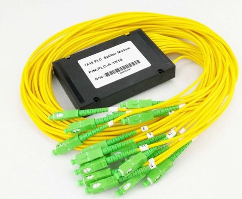 100 * 80 * 10mm 1 X 16 SM LSZH Fiber Optik PLC Bölücü