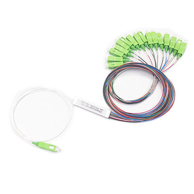 0.9mm Renkli SC APC Fiber Optik Kiriş Bölücü, 1x16 Plc Bölücü
