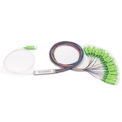 0.9mm Renkli SC APC Fiber Optik Kiriş Bölücü, 1x16 Plc Bölücü