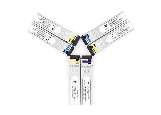 Düşük EMI 3.3V 20km 2.5G SFP Optik Alıcı-Vericiler